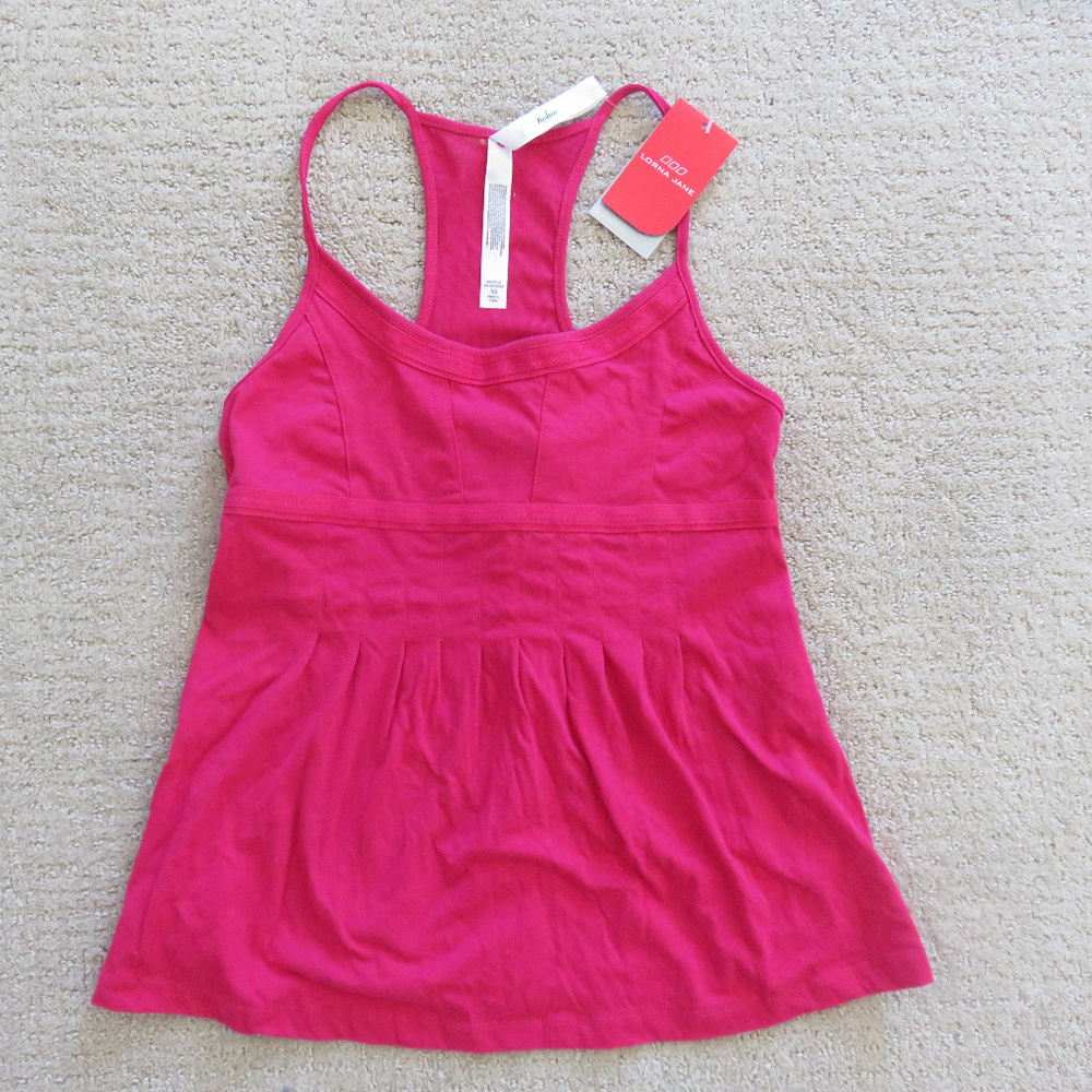 NWT Lorna Jane Ruffle gym Yoga tank